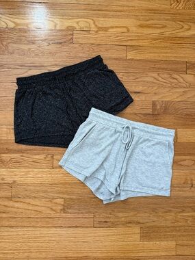 Comfy Black and Gray Shorts